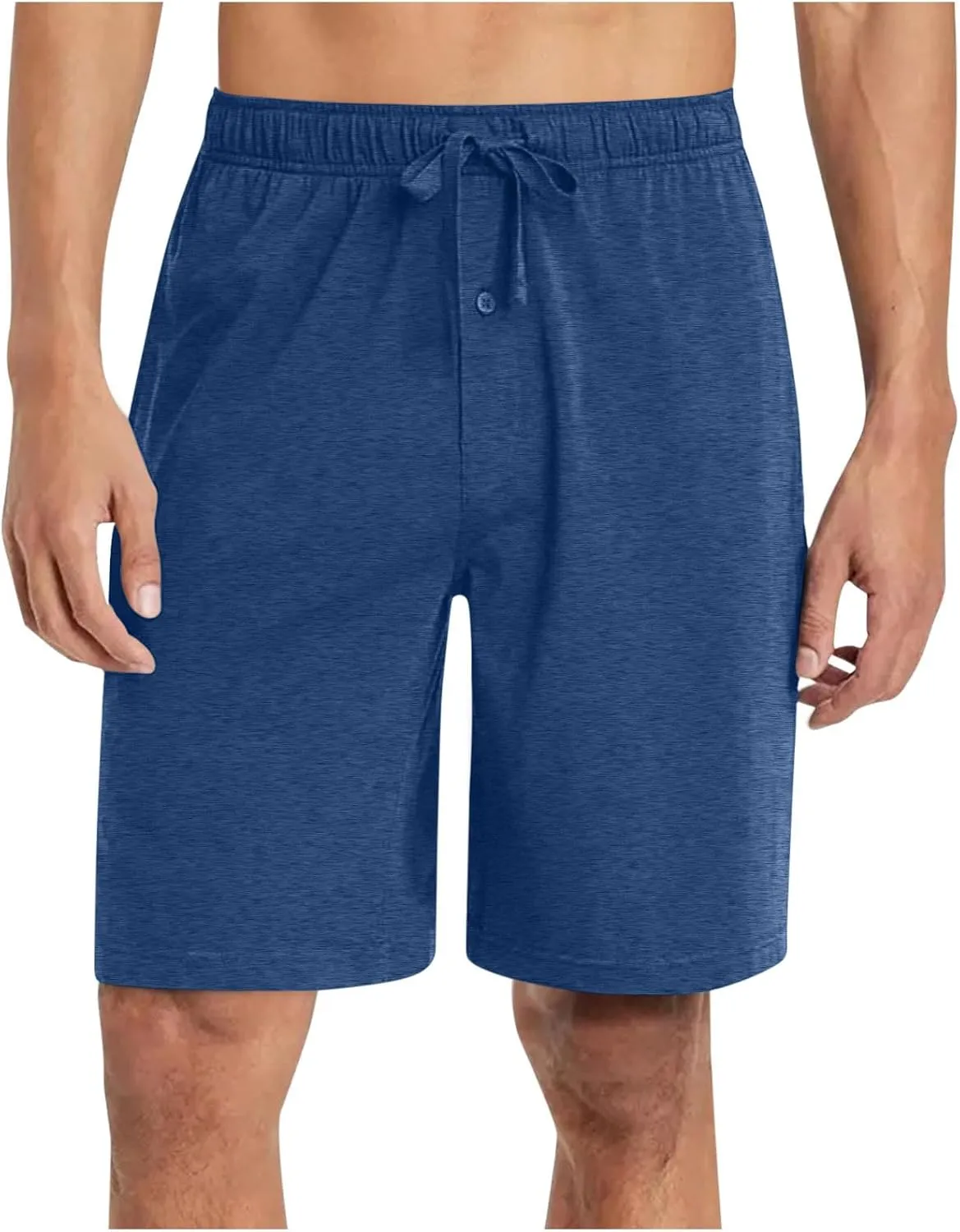 Men's Pajama Shorts Soft Sleepwear Bottoms Elastic Waistband Loungewear Plus Size Sleep Short Pants