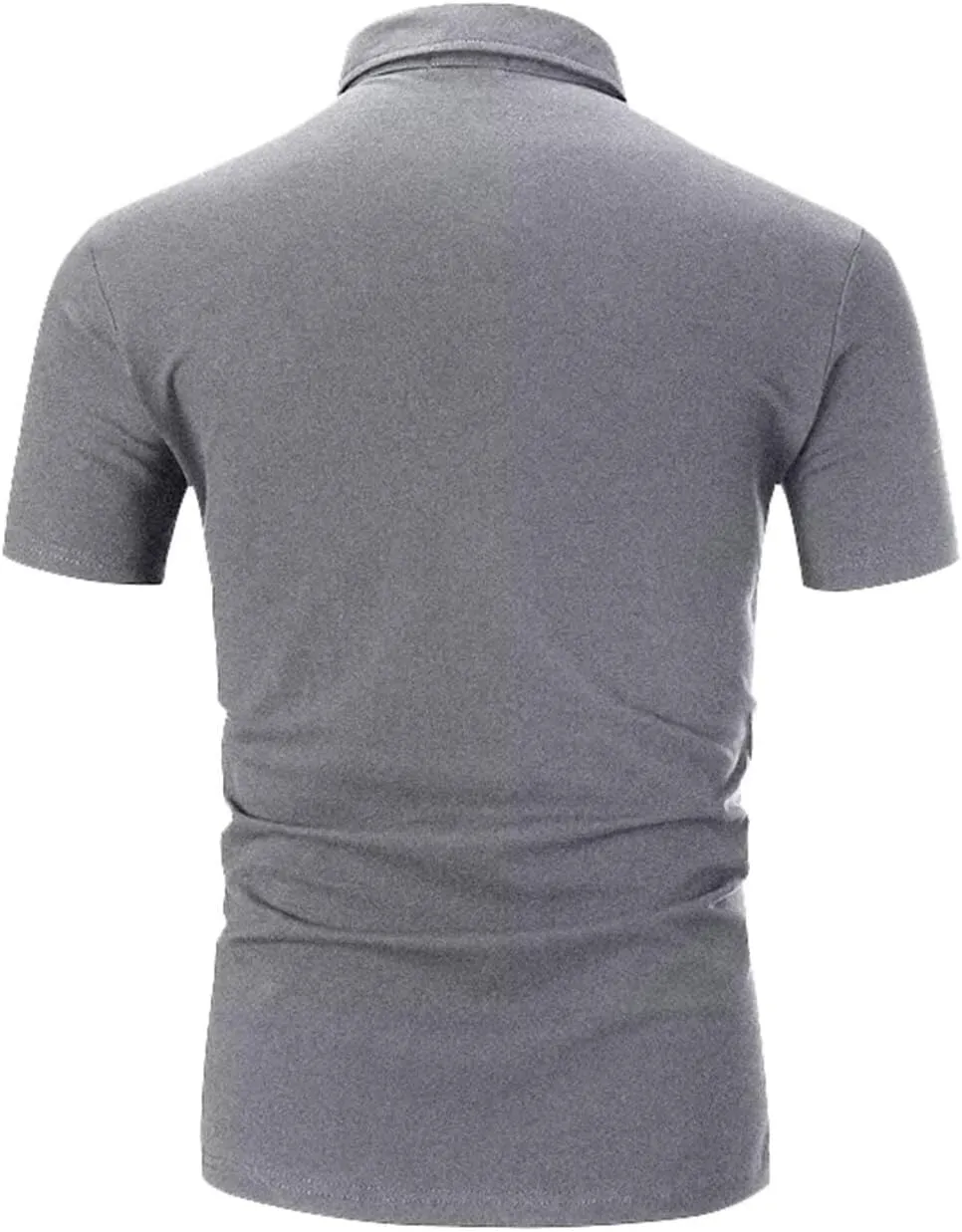 Mens Polo Shirts Cotton Regular Fit Solid Short Sleeve Polo Rugby Shirts with Collar