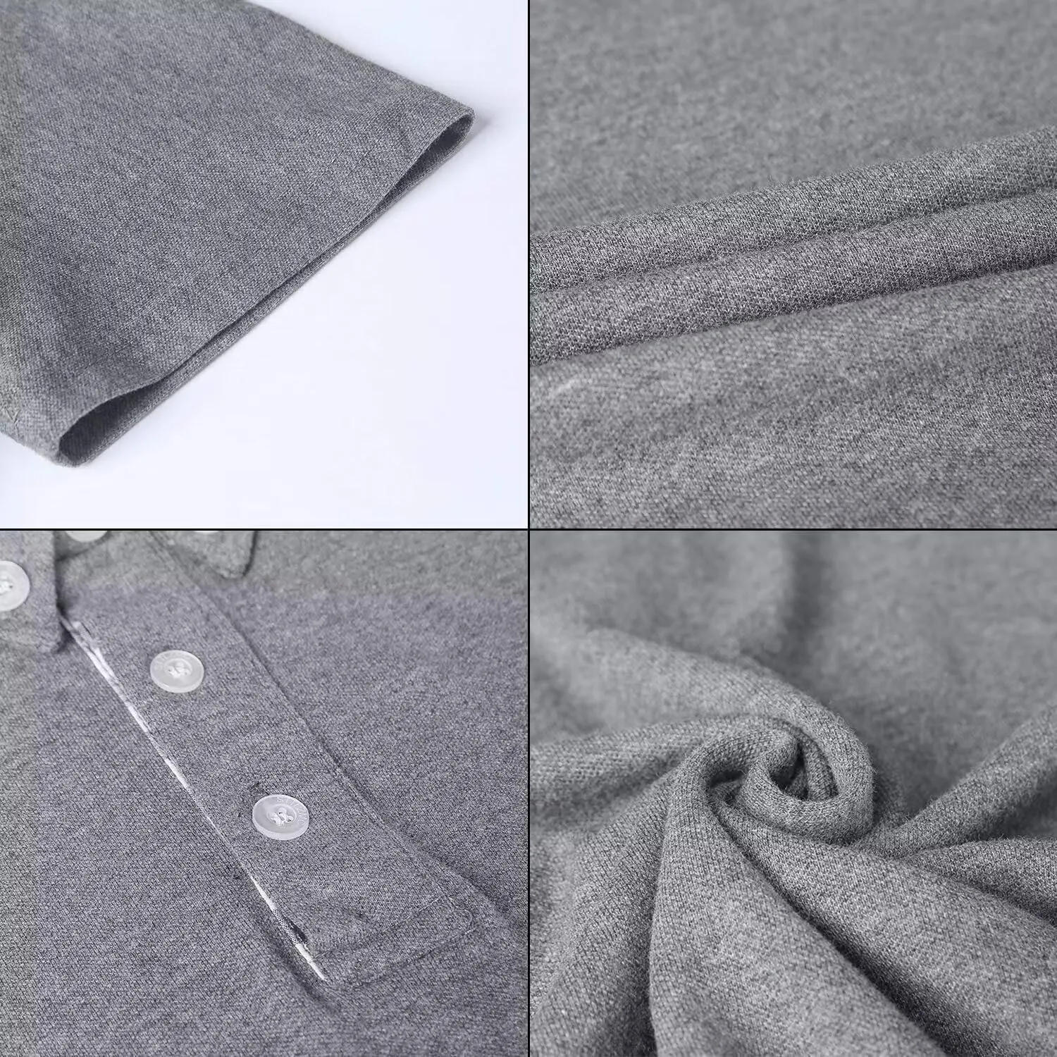 Mens Polo Shirts Cotton Regular Fit Solid Short Sleeve Polo Rugby Shirts with Collar
