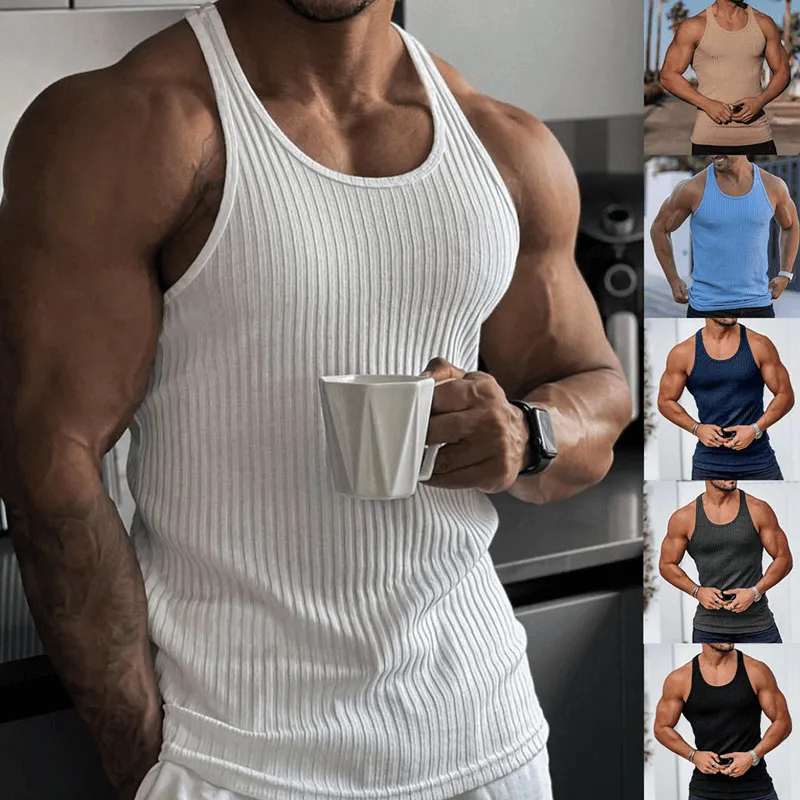 Men's Pure Color Sports Tank Top / Fitness Sleeveless Male Clothing - SF1153