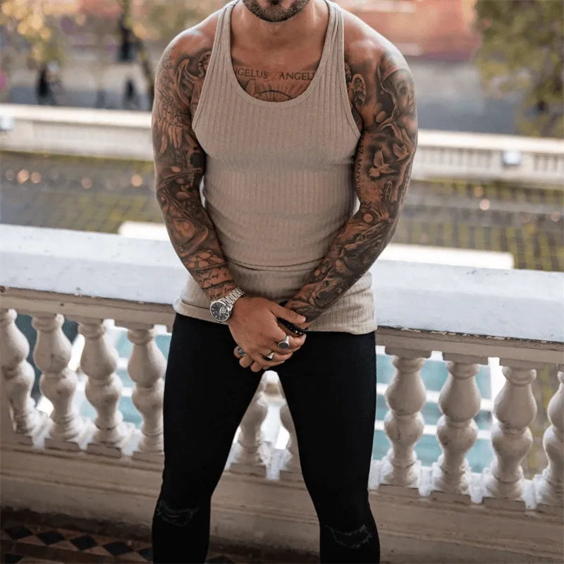 Men's Pure Color Sports Tank Top / Fitness Sleeveless Male Clothing - SF1153