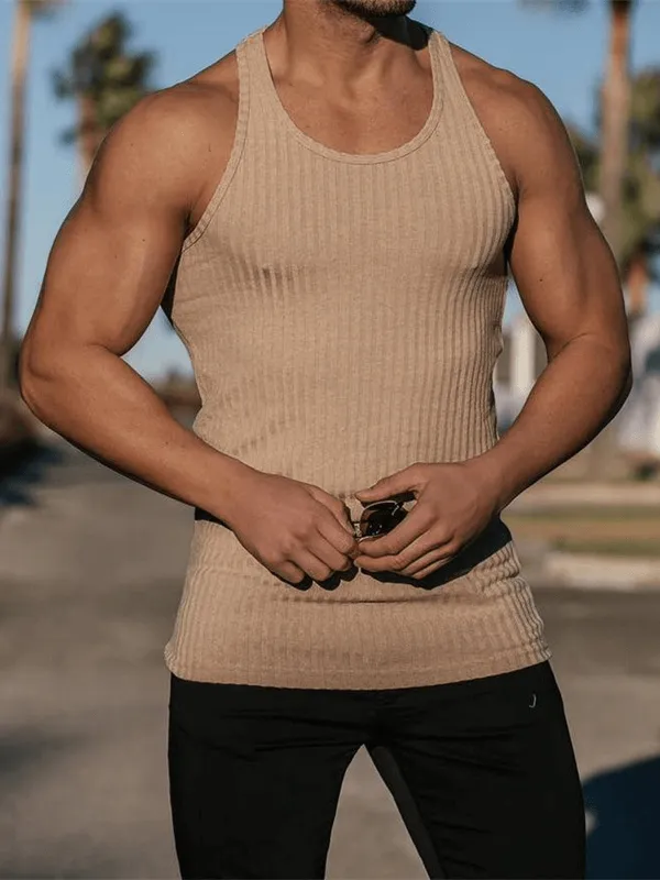 Men's Pure Color Sports Tank Top / Fitness Sleeveless Male Clothing - SF1153