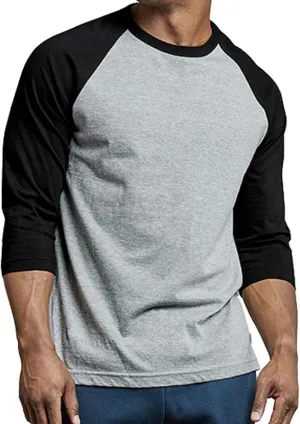 Men's Raglan Baseball Tee Shirt - Casual T-Shirts