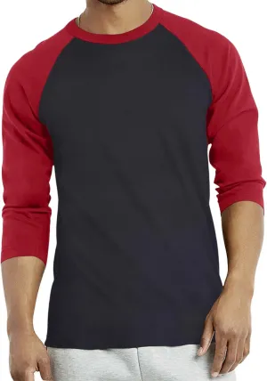 Men's Raglan Baseball Tee Shirt - Casual T-Shirts