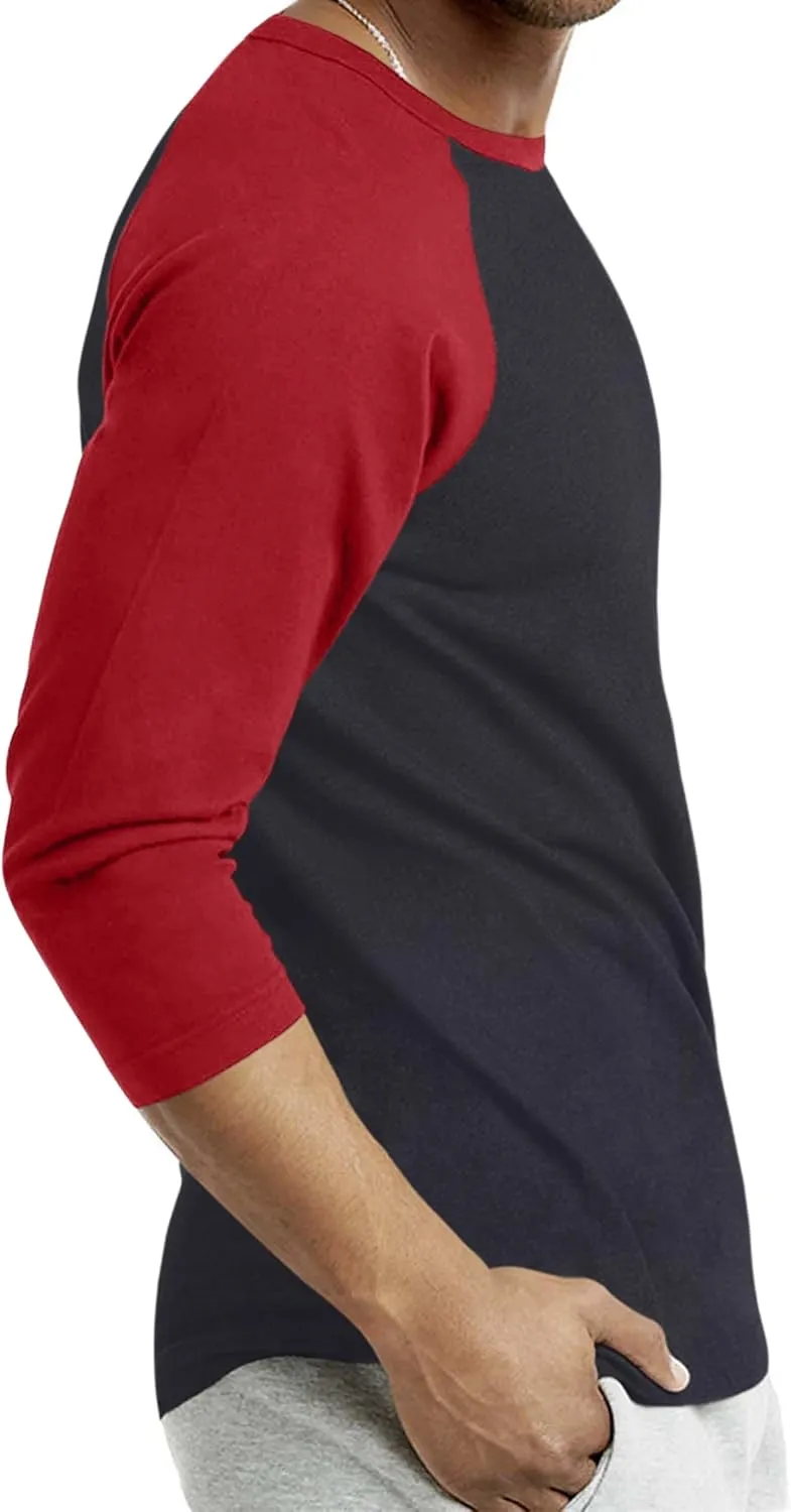 Men's Raglan Baseball Tee Shirt - Casual T-Shirts