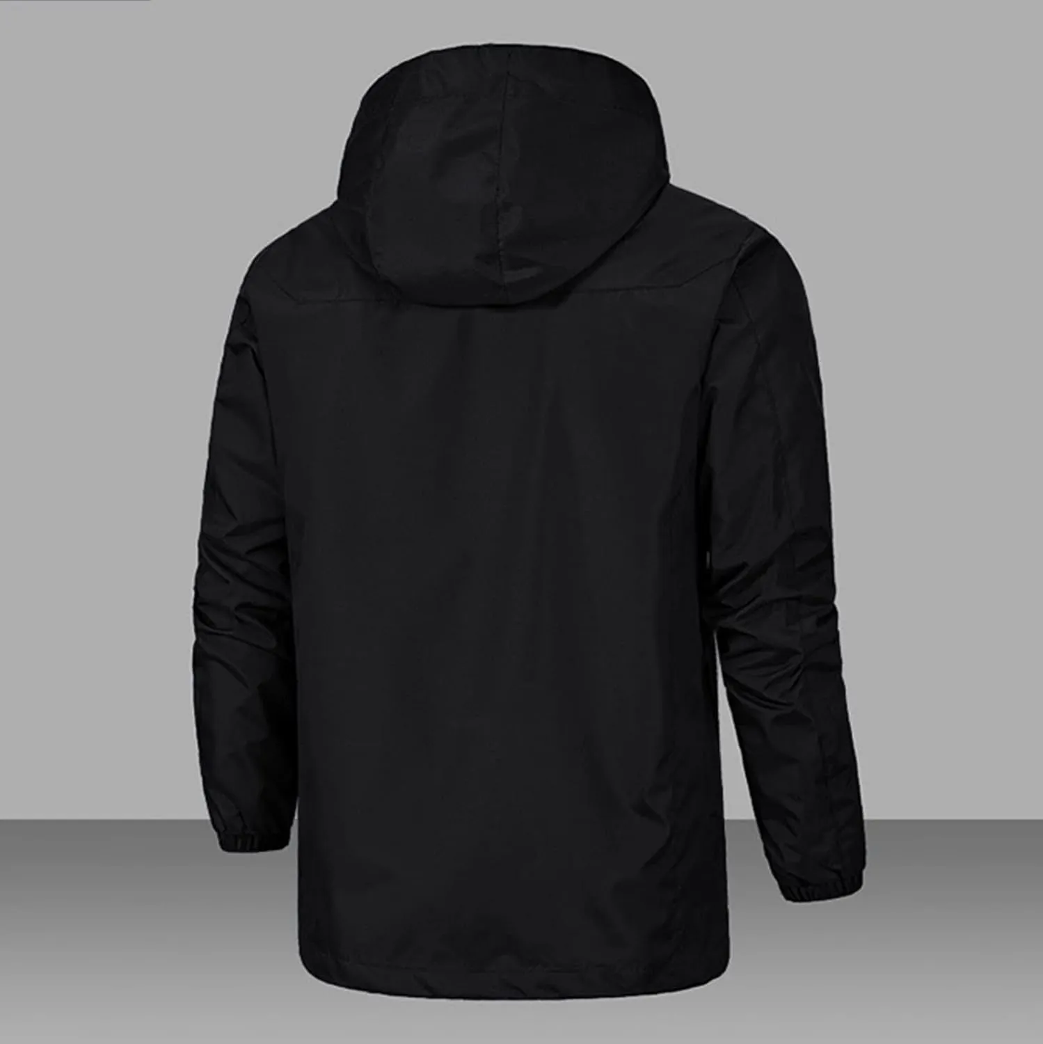 Mens Rain Jackets Waterproof with Hood Lightweight Outdoor Hiking Windbreakers Big and Tall Zip Up Hoodie with Pocket