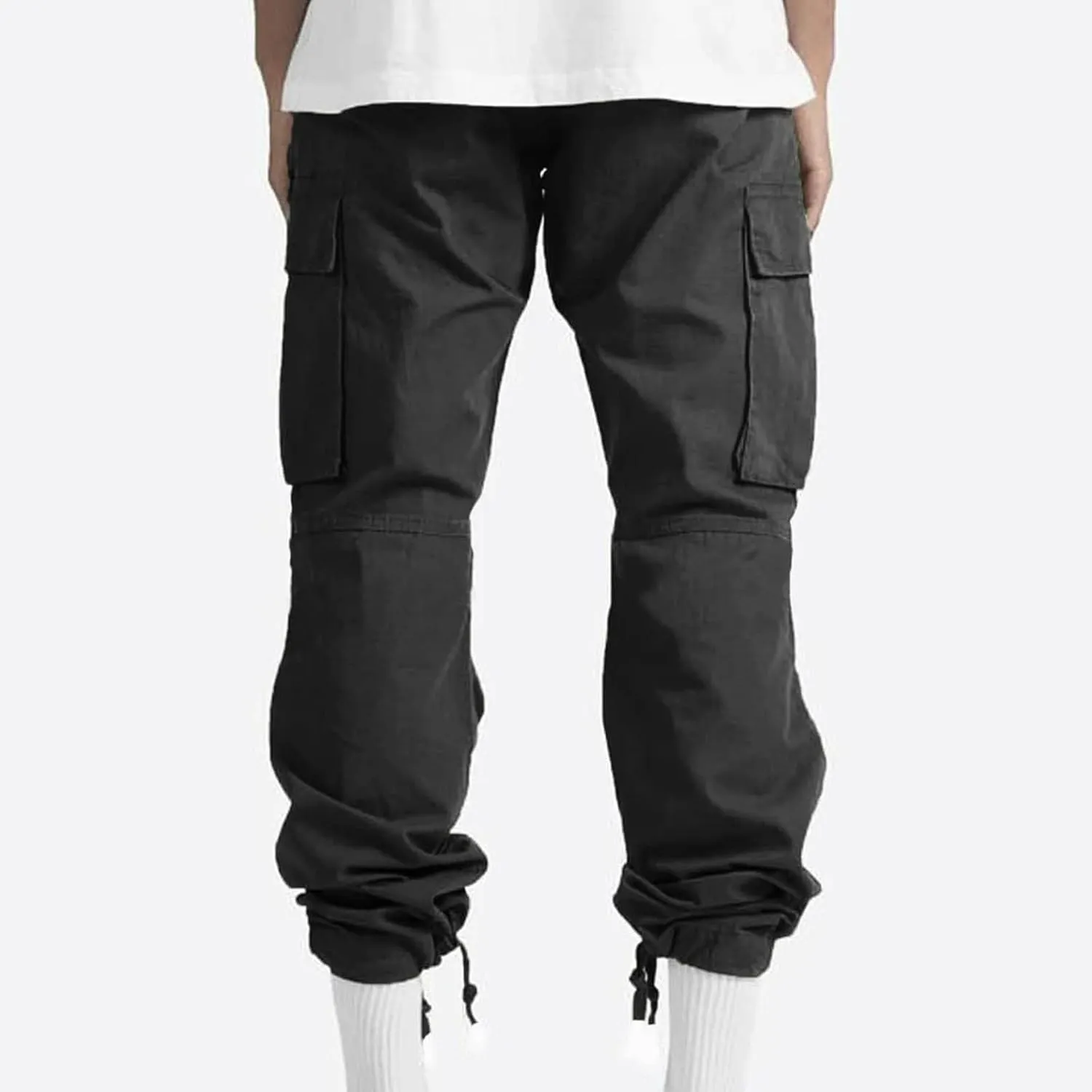 Men's Relaxed Fit Cargo Pants Baggy Straight Leg Pant Outdoor Sweatpants Loose Comfy Trousers Track Bottoms Plus Size