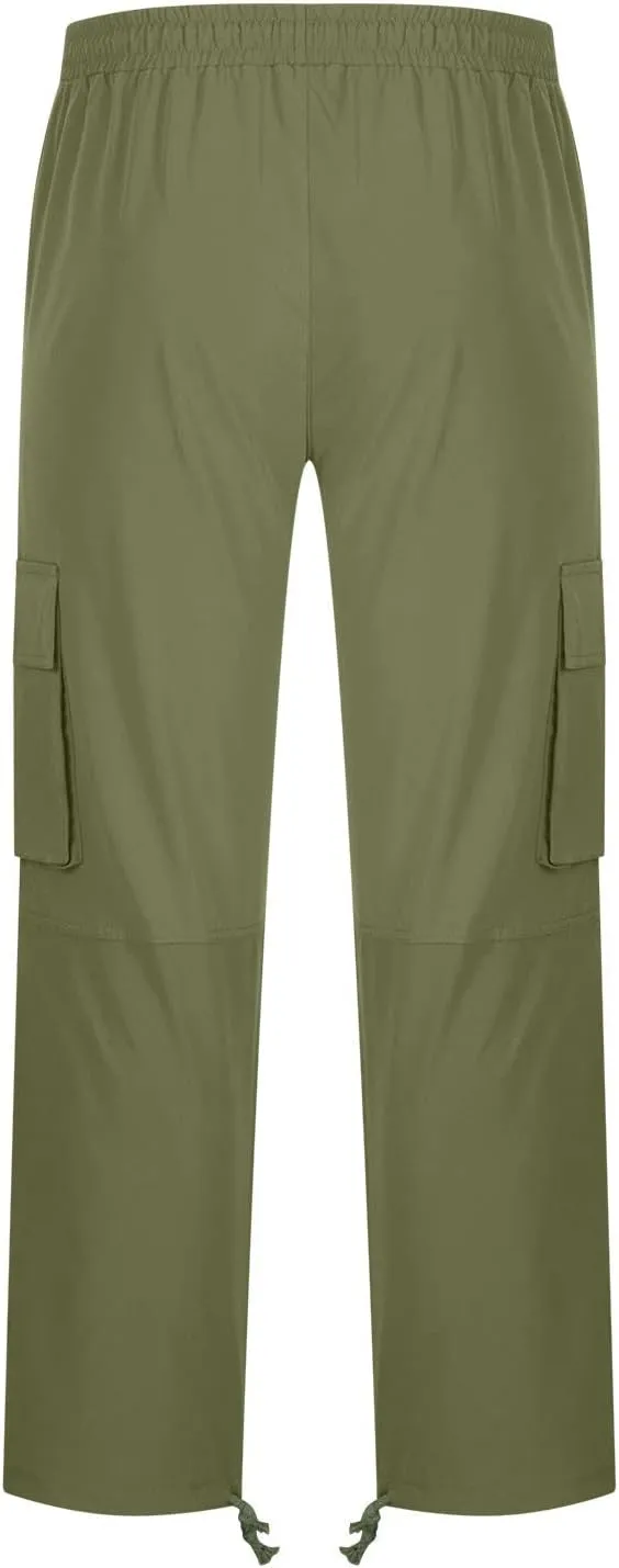 Men's Relaxed Fit Cargo Pants Baggy Straight Leg Pant Outdoor Sweatpants Loose Comfy Trousers Track Bottoms Plus Size