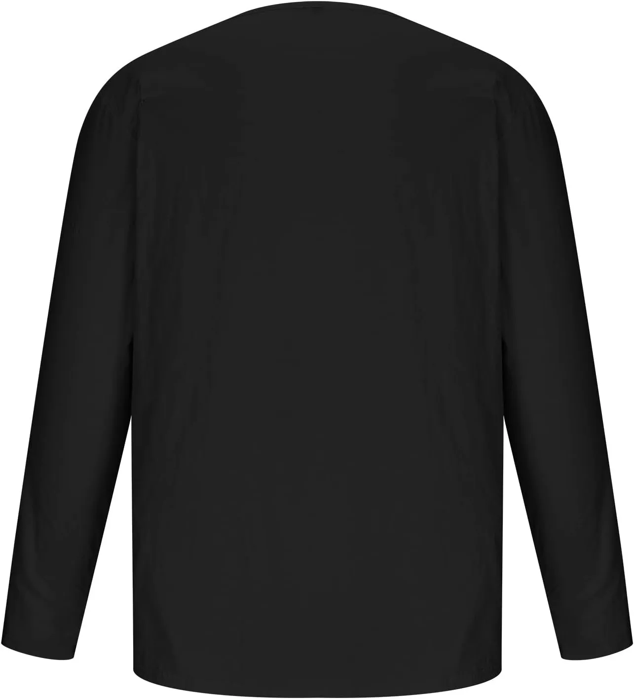 Mens Shirts Casual Cotton Linen V Neck Summer Solid Color Long Sleeve Soft Lightweight Beach T Shirts Loose Blouses