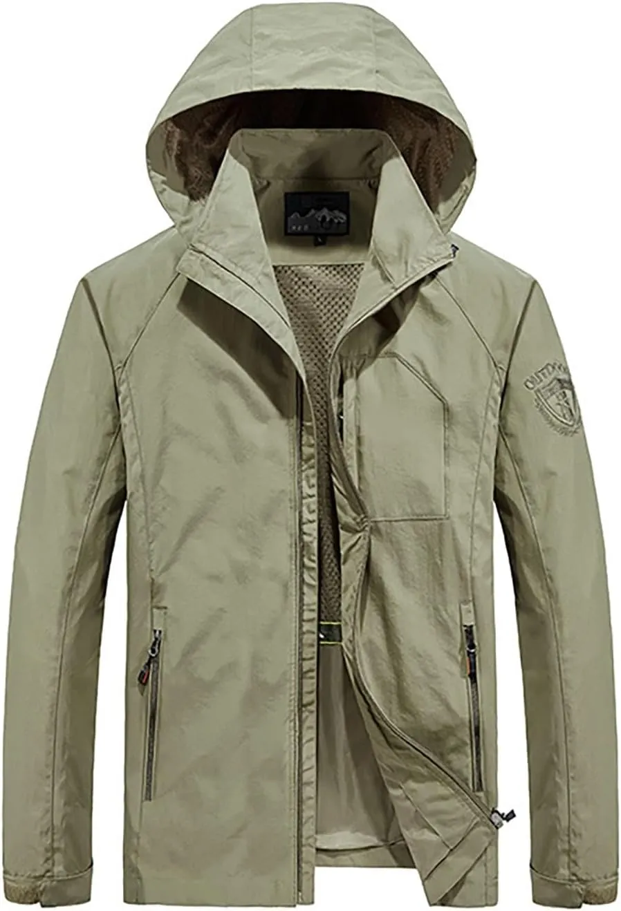 Men's Ski Snow Jacket Warm Winter Waterproof Coat Snowboard Rain Jacket Hooded Windproof Windbreaker