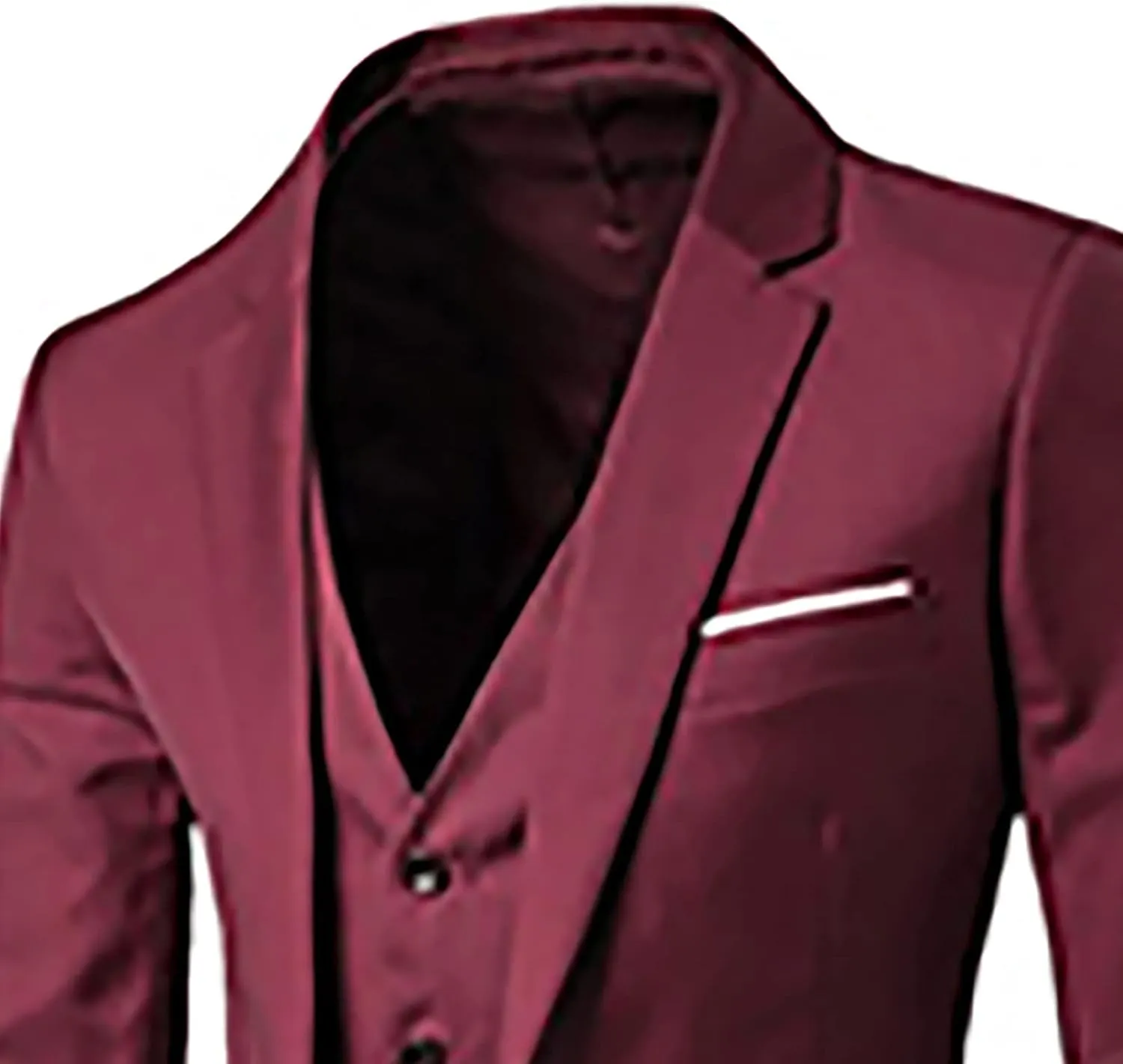 Mens Suit 3 Piece Slim Fit Blazer Vest Pants Set Suits for Men Formal Fashion One Button Solid Jacket Business Suit