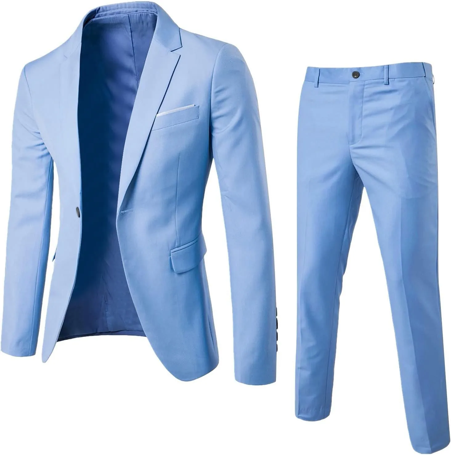Mens Suits Classic Fit 2 Piece Slim Fit Jacket Pants Wedding Formal Outfits Groomsmen Suits Prom Homecoming Tuxedos