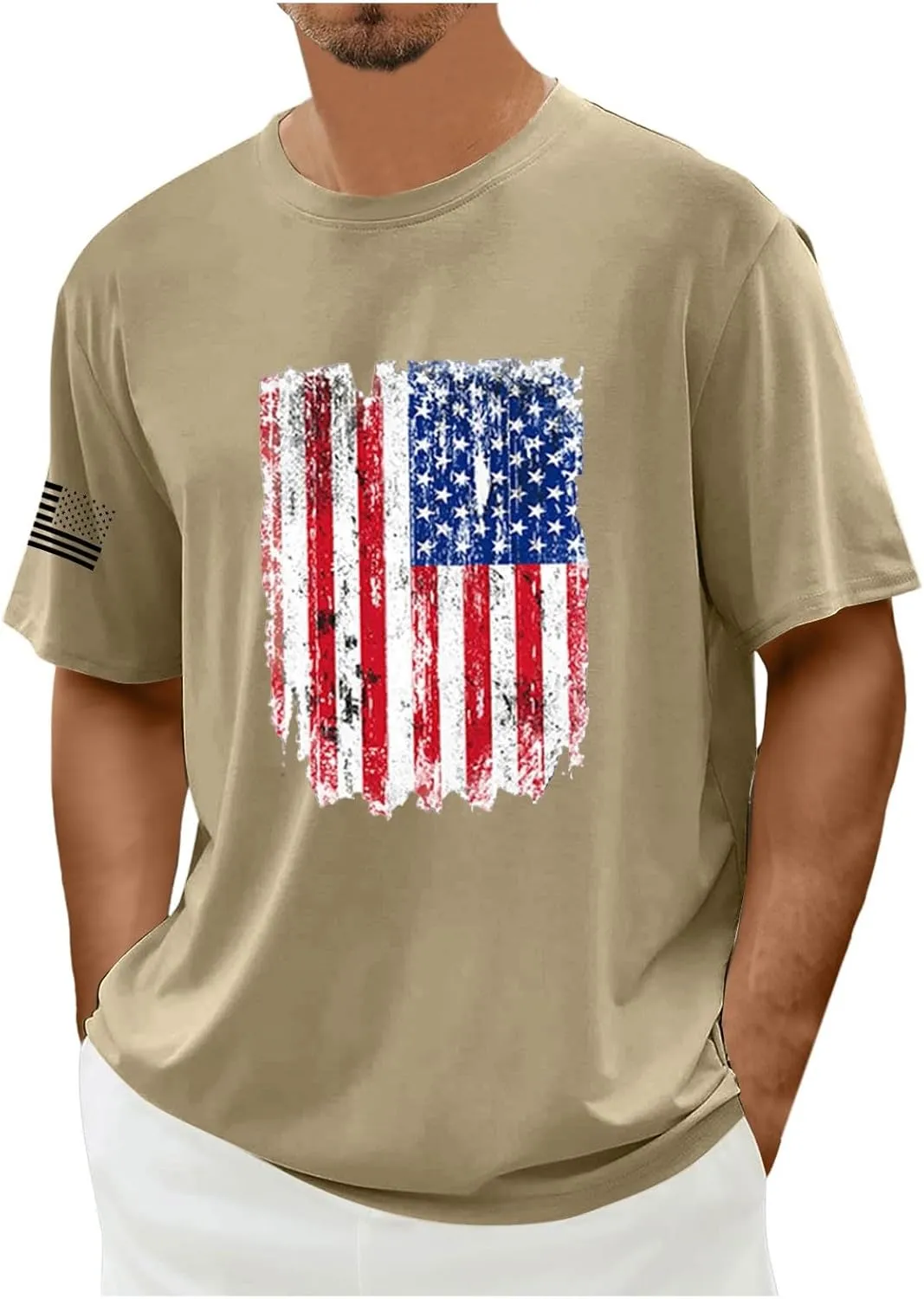 Mens T Shorts Men's Everyday Soft Crewneck T-Shirt Tee Long Shirts Athletic Large for Men Shirt Knit Tri-Blend