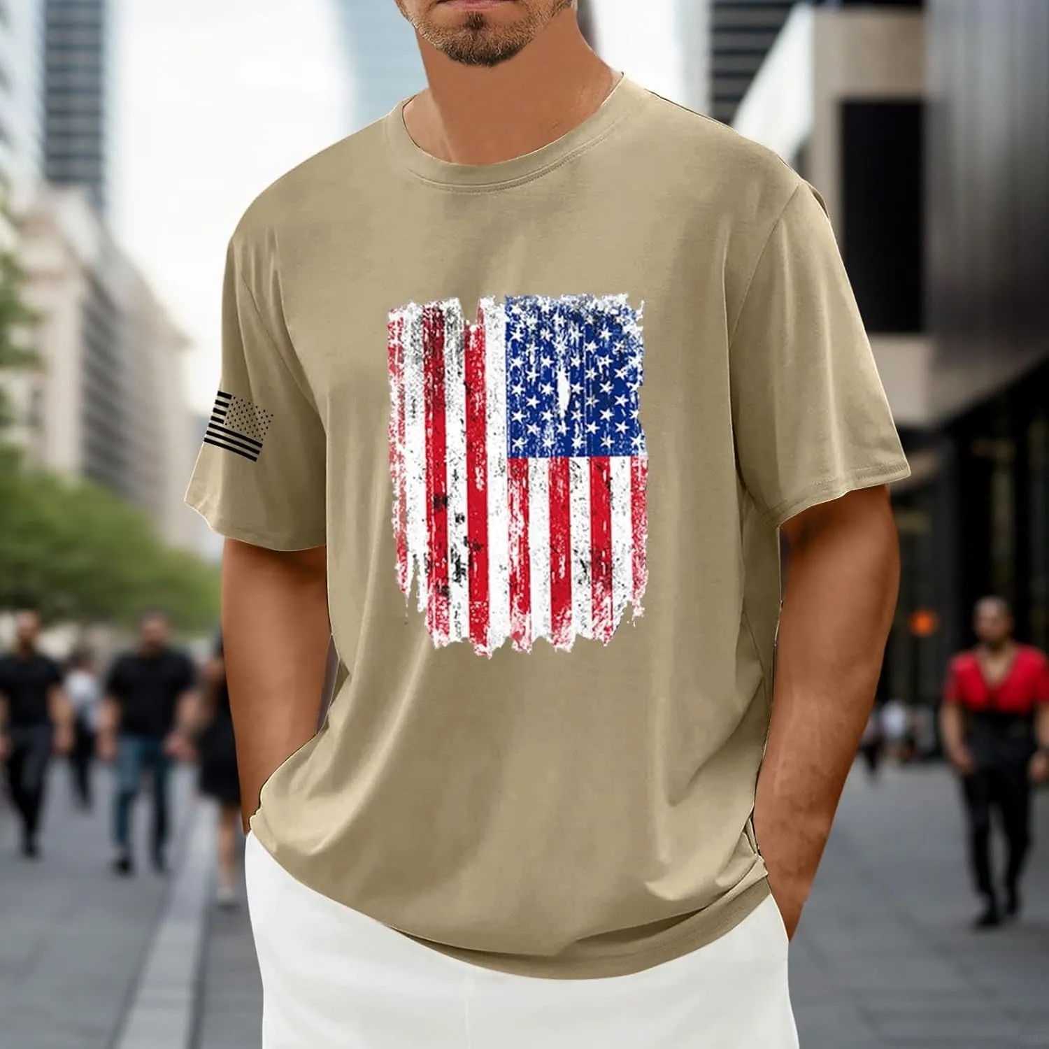 Mens T Shorts Men's Everyday Soft Crewneck T-Shirt Tee Long Shirts Athletic Large for Men Shirt Knit Tri-Blend