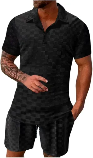 Men's Tracksuit Shirt and Shorts Set Hawaiian Button Down Shirts Vintage Short Sets 2 Piece Summer Outfits