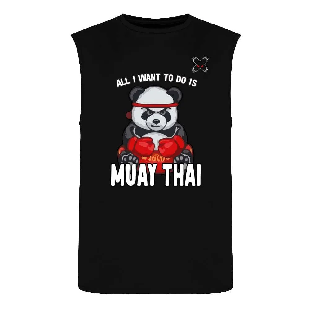Muay Thai Shirts Panda Man