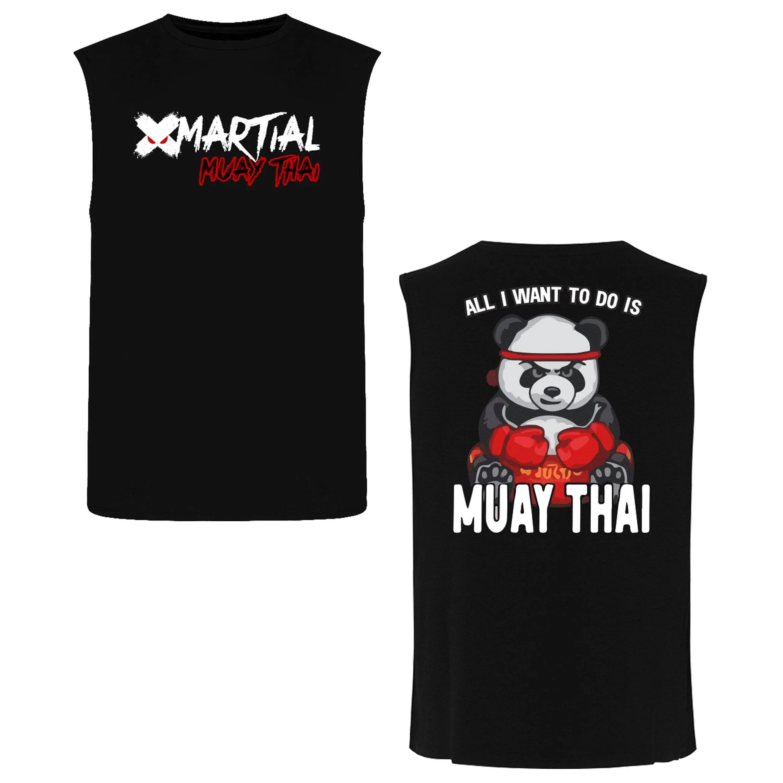 Muay Thai Shirts Panda Man