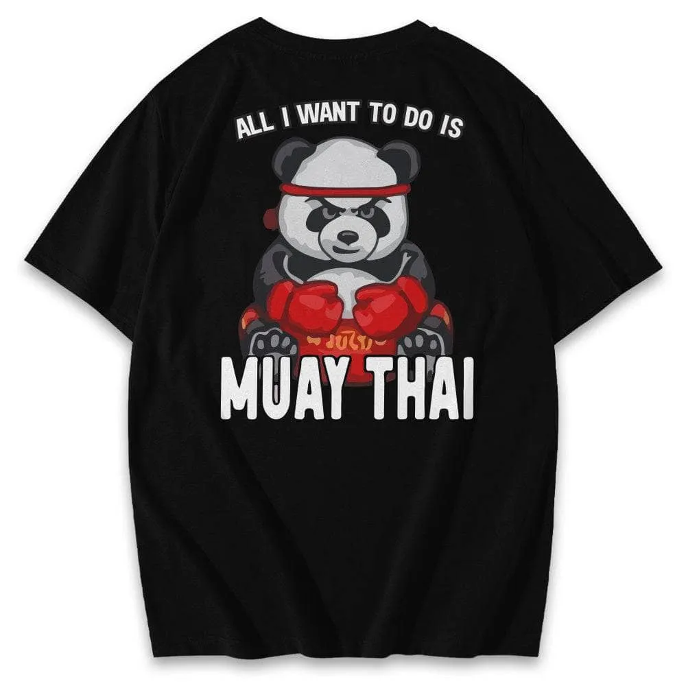 Muay Thai Shirts Panda Man