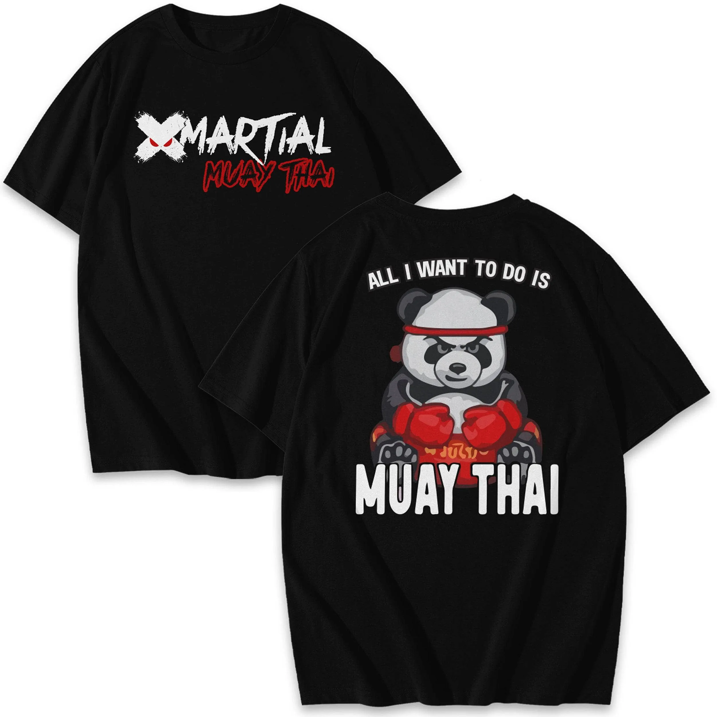 Muay Thai Shirts Panda Man