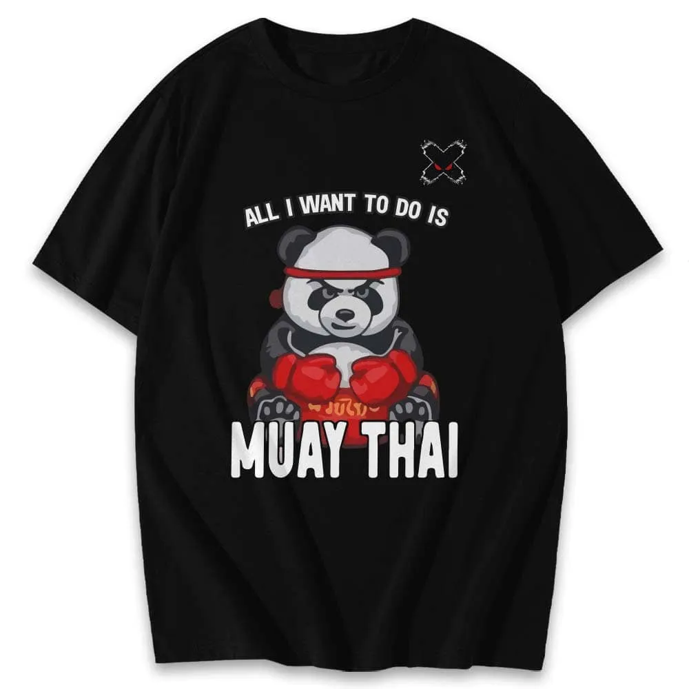 Muay Thai Shirts Panda Man