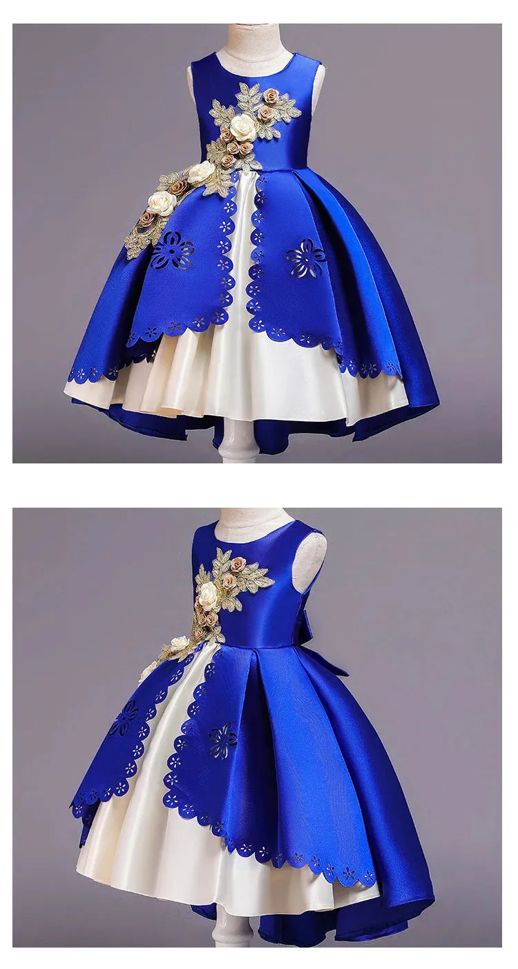 New Baby Girls Flower Dress Christmas Princess Wedding Elegant Kids Elegant Dresses Children Clothing Party Costume Clothes