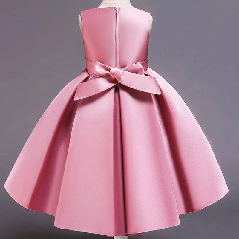 New Baby Girls Flower Dress Christmas Princess Wedding Elegant Kids Elegant Dresses Children Clothing Party Costume Clothes