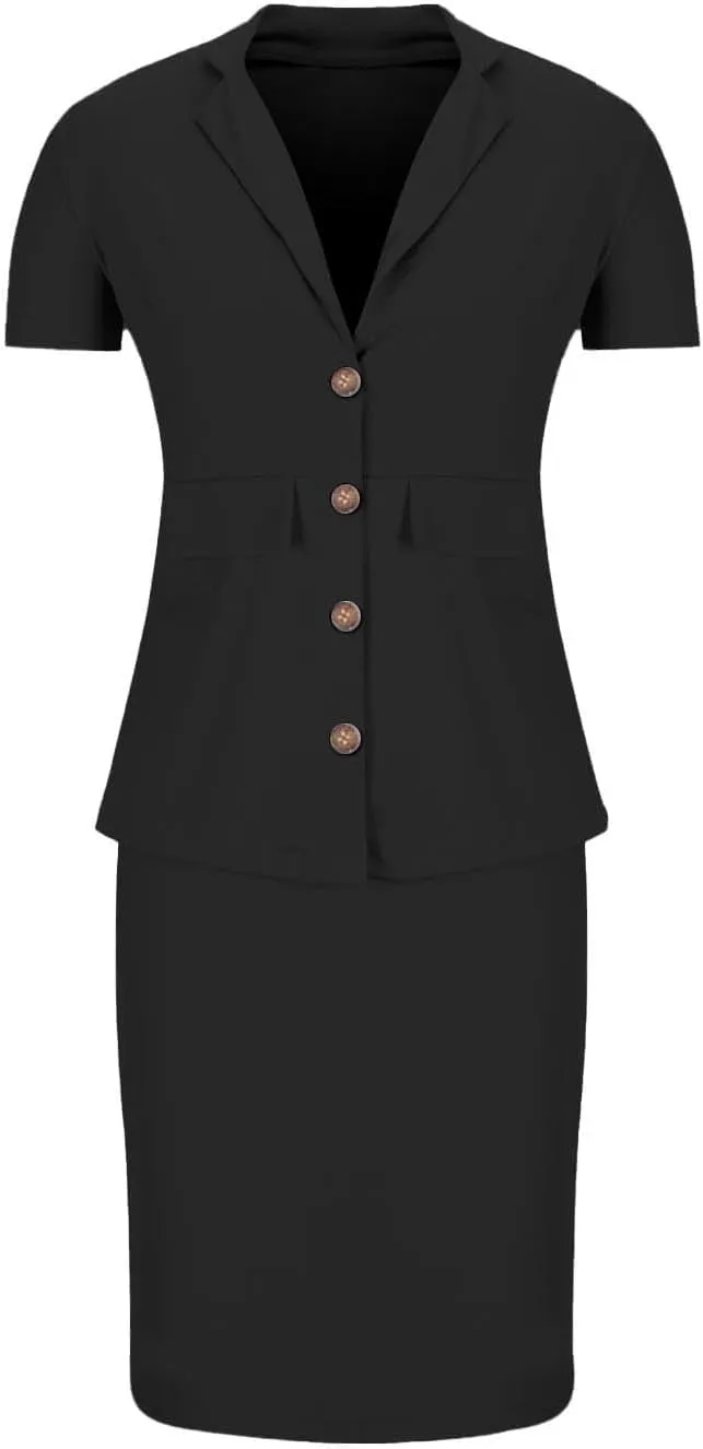 Office Womens Blazer, Fashion Elegantes Professional Lightweight Formal Business Womens Suits 2 Piece Set