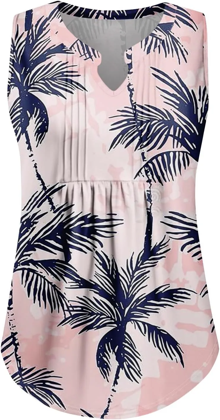 Oversized Graphic Tees for Women Summer Graphic Tops Sleeveless V Neck Tshirt Loose Fit Casual Tank Tunic Blouses