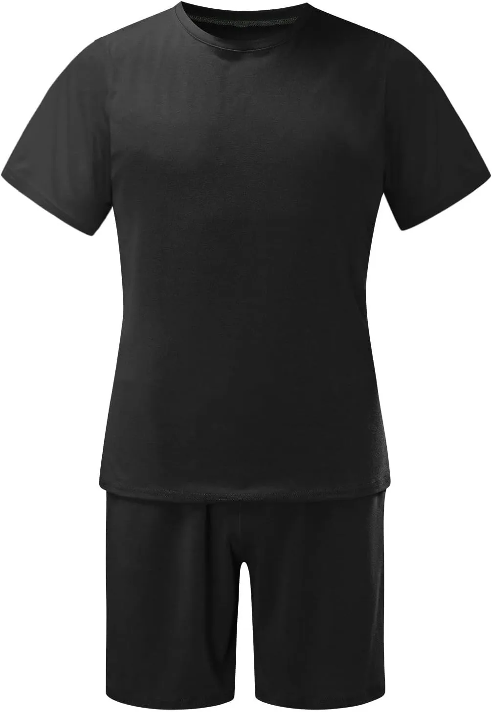 Plus Size Summer Tracksuit for Men 2 Piece Casual Outfits Short Sleeve T Shirt and Shorts Set Beach Jogging Sweatsuit