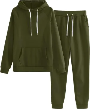 Plus Size Two Piece Sets for Women Casual Letter Graphic Hooded Sweatshirt Jogging Pant Sport Drawstring Tracksuits