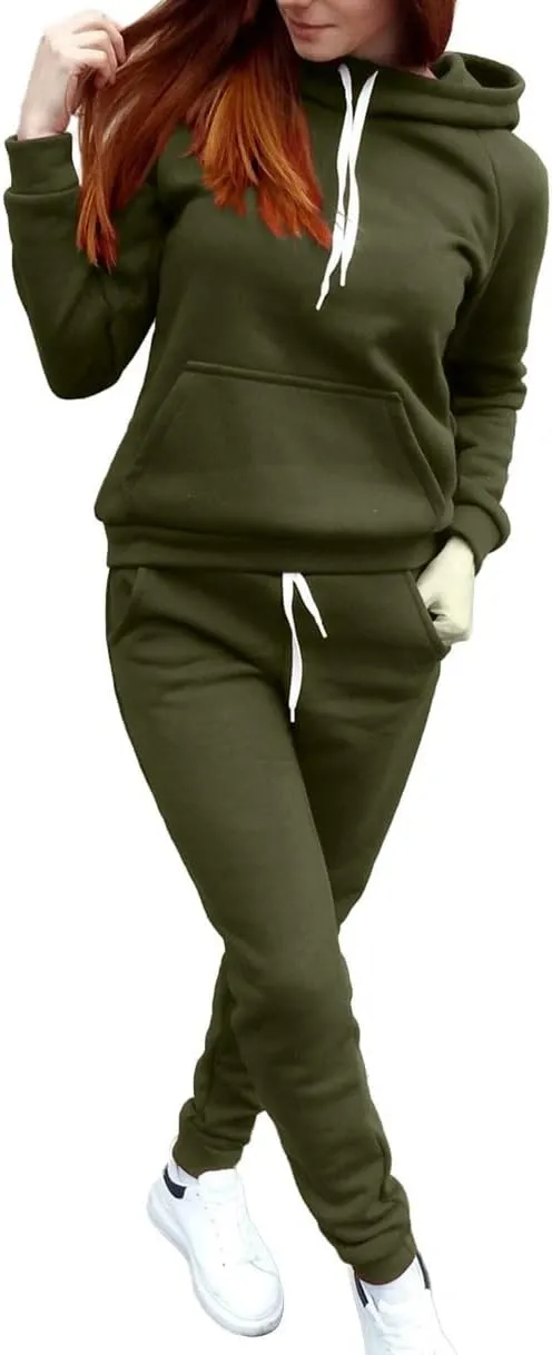 Plus Size Two Piece Sets for Women Casual Letter Graphic Hooded Sweatshirt Jogging Pant Sport Drawstring Tracksuits