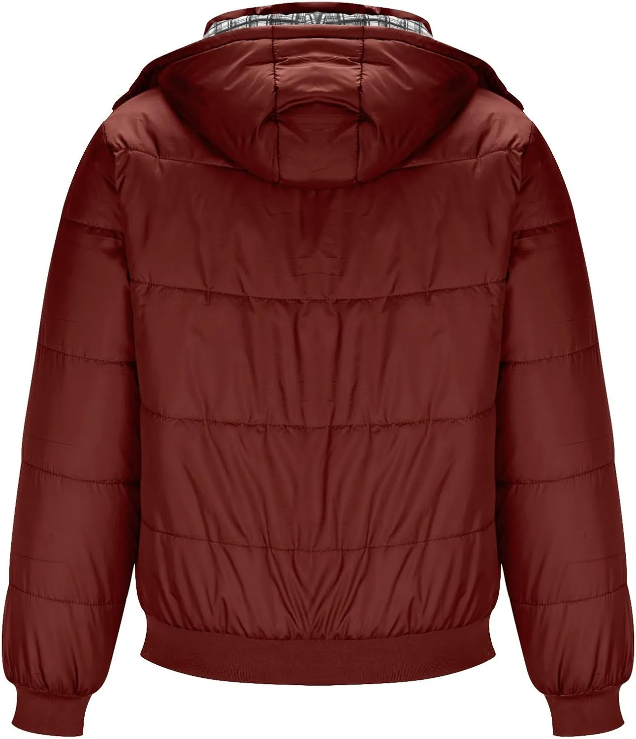 Puffer Jacket Men Lightweight Hooded Down Jacket Windproof Insulated Jacket Warm Ski Coat Padded Winter Jacket