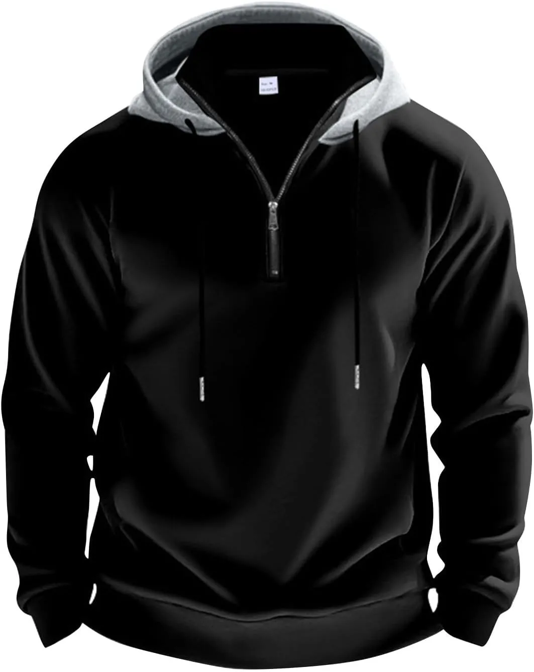 Quarter Zip Pullover Men Fleece Winter Hoodies Drawstring Fall Sweatshirts Long Sleeve Thermal Hoodies