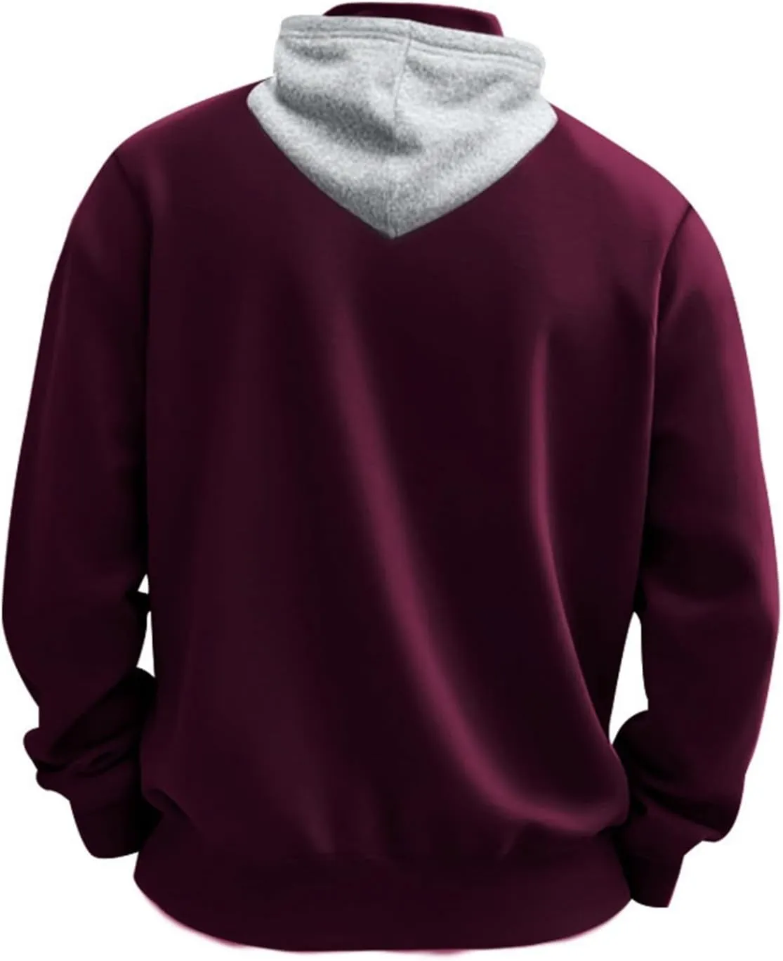 Quarter Zip Pullover Men Fleece Winter Hoodies Drawstring Fall Sweatshirts Long Sleeve Thermal Hoodies