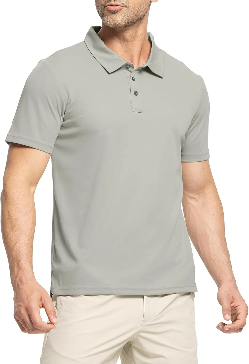 Rdruko Men's Golf Polo Shirt Short Sleeve Moisture Wicking Shirts Collared Outdoor UPF 50  Pique Jersey Shirts