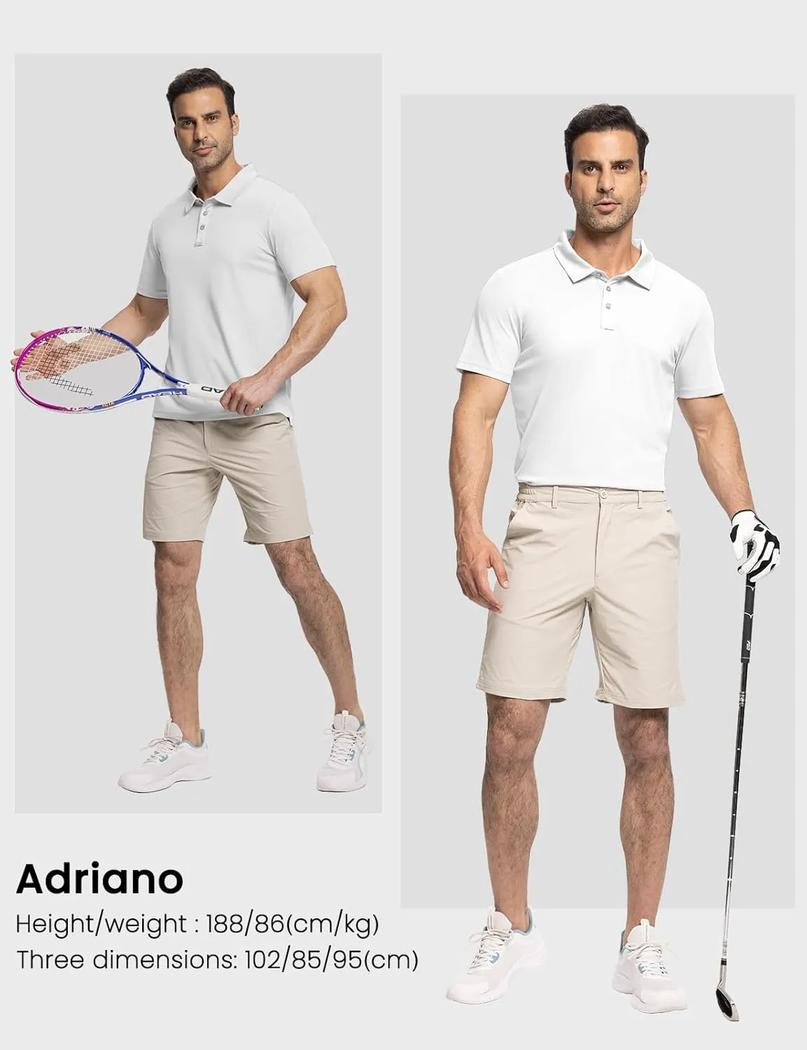 Rdruko Men's Golf Polo Shirt Short Sleeve Moisture Wicking Shirts Collared Outdoor UPF 50  Pique Jersey Shirts