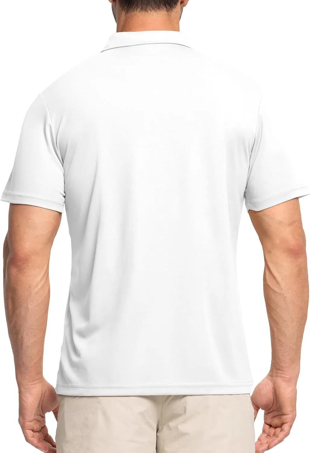 Rdruko Men's Golf Polo Shirt Short Sleeve Moisture Wicking Shirts Collared Outdoor UPF 50  Pique Jersey Shirts