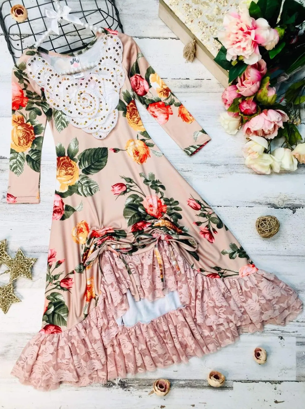 Ready To Dance Hi-Lo Drawstring Dress