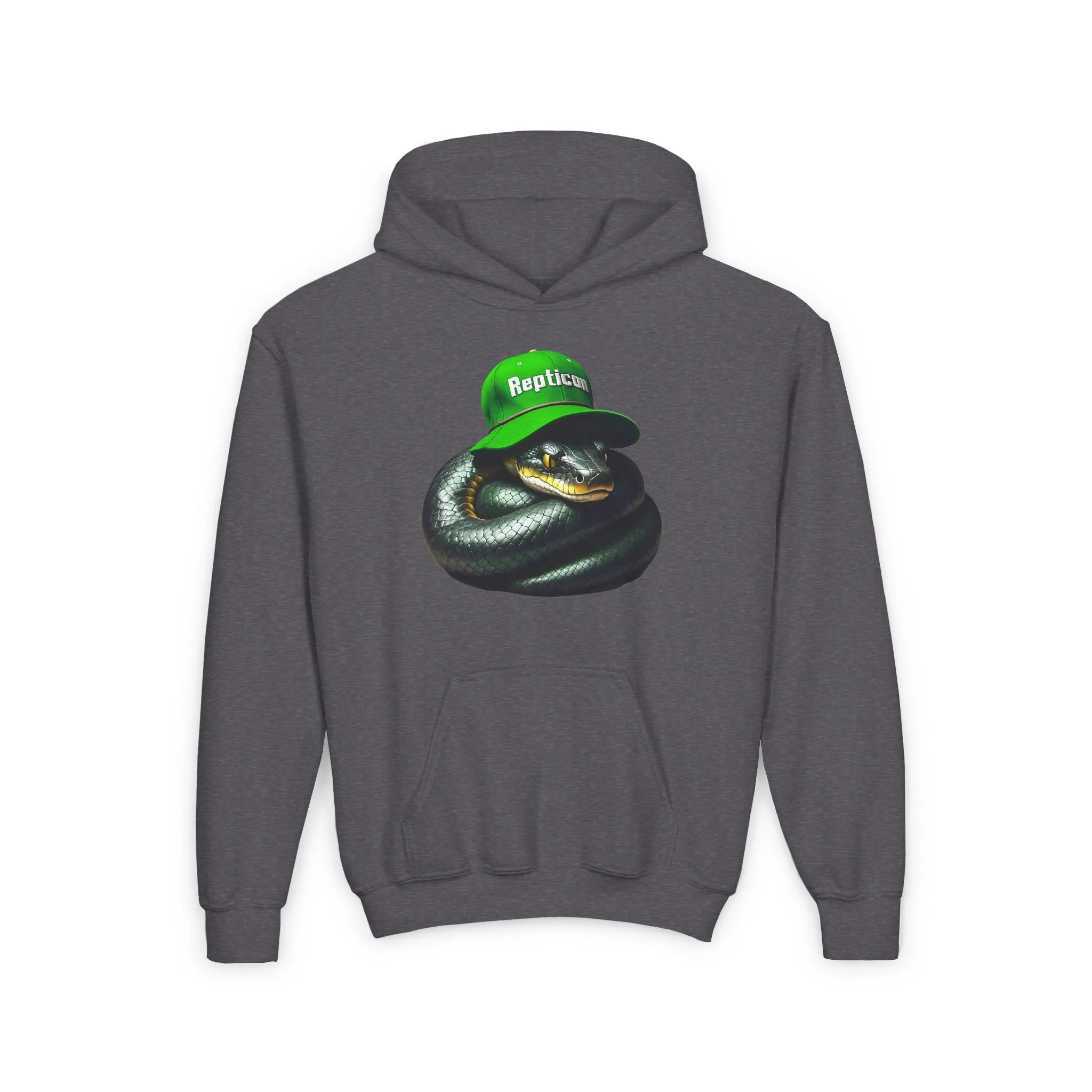 Repticon Youth Heavy Blend Hooded Sweatshirt w/ w/ Black Snake