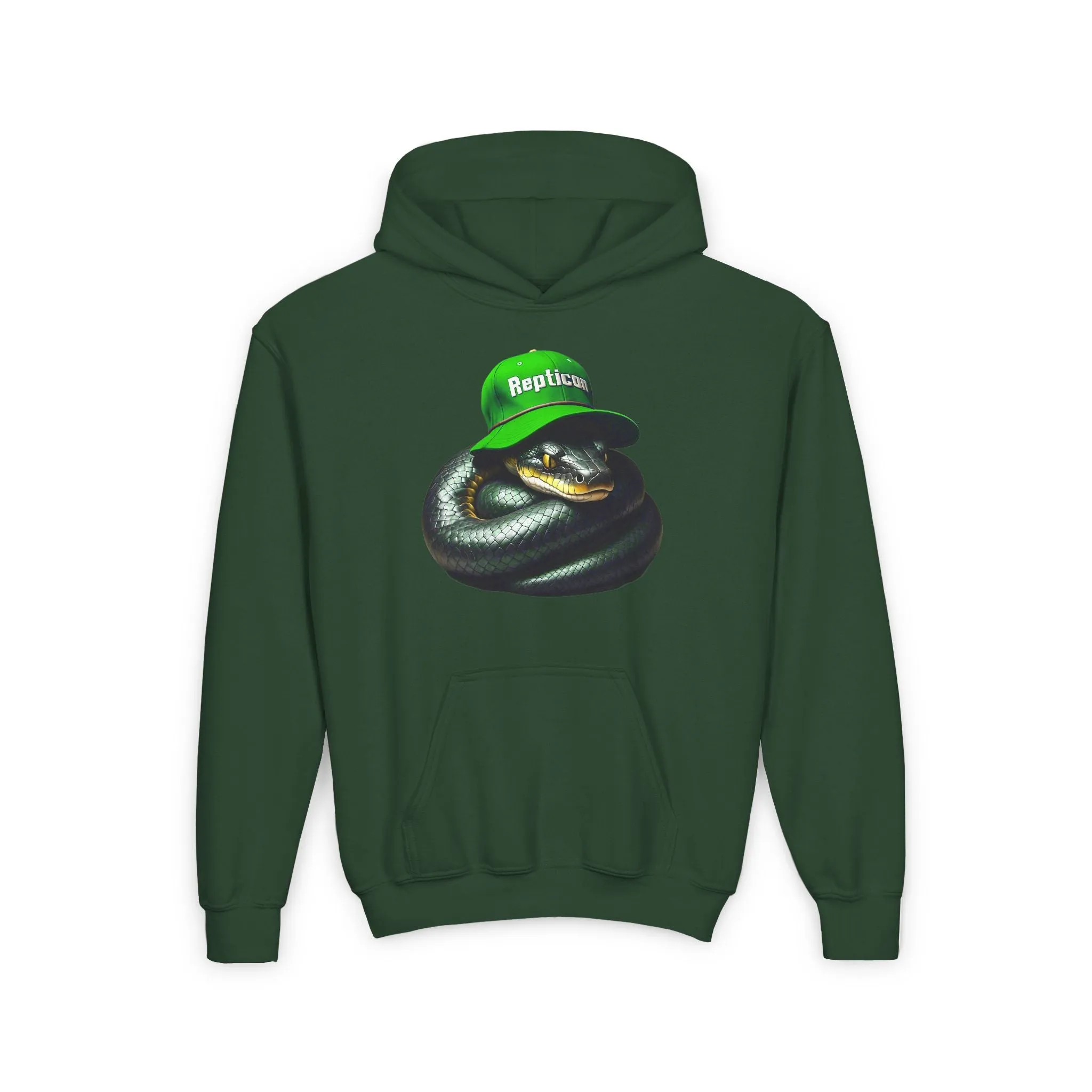 Repticon Youth Heavy Blend Hooded Sweatshirt w/ w/ Black Snake