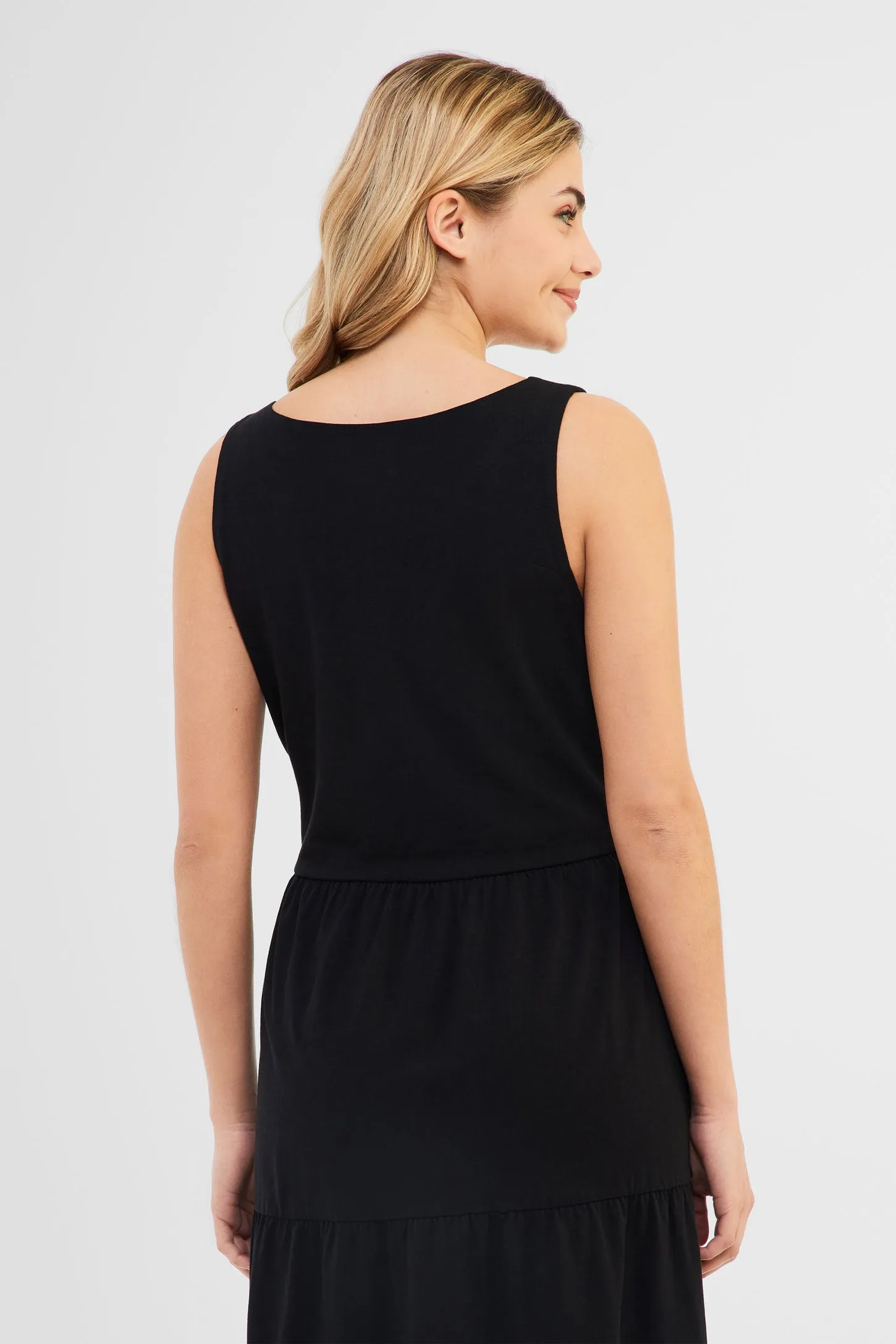 Robe longue à volants étagés - Femme