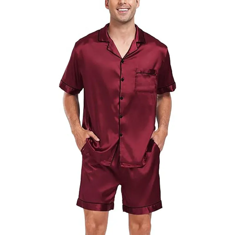 Satin Short-sleeved Pajamas Suit