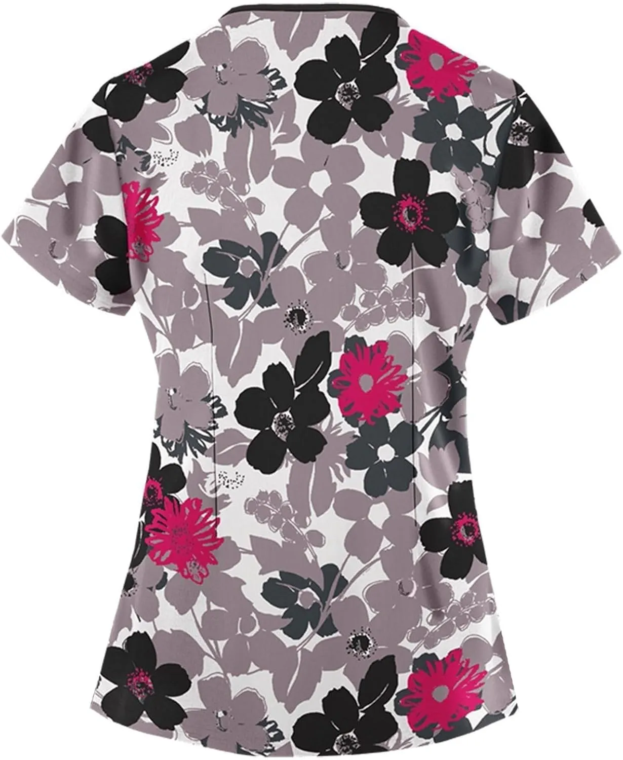 Scrubs for Women Printed V Neck Care Workwear Short Sleeve Casual T Shirts Dressy Plus Size Working T-Shirts