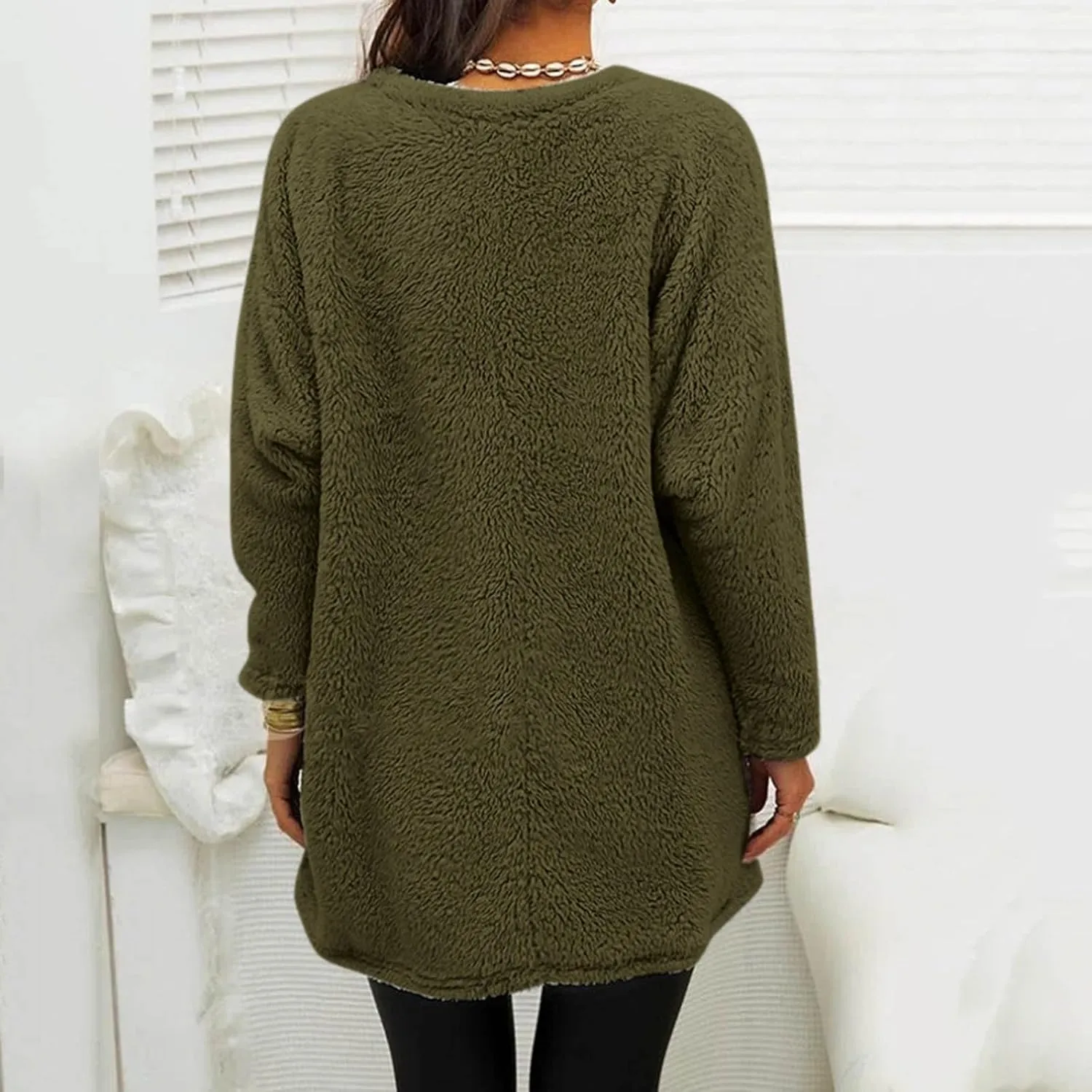 SHAOBGE Hoodies for Women Fleece Linend Warm Sweatshirt Hoodies Long Sleeve Tunic Pullover with Pockets Warm Winter Hoodies