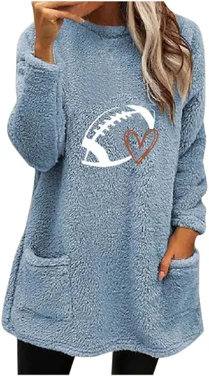 SHAOBGE Hoodies for Women Fleece Linend Warm Sweatshirt Hoodies Long Sleeve Tunic Pullover with Pockets Warm Winter Hoodies