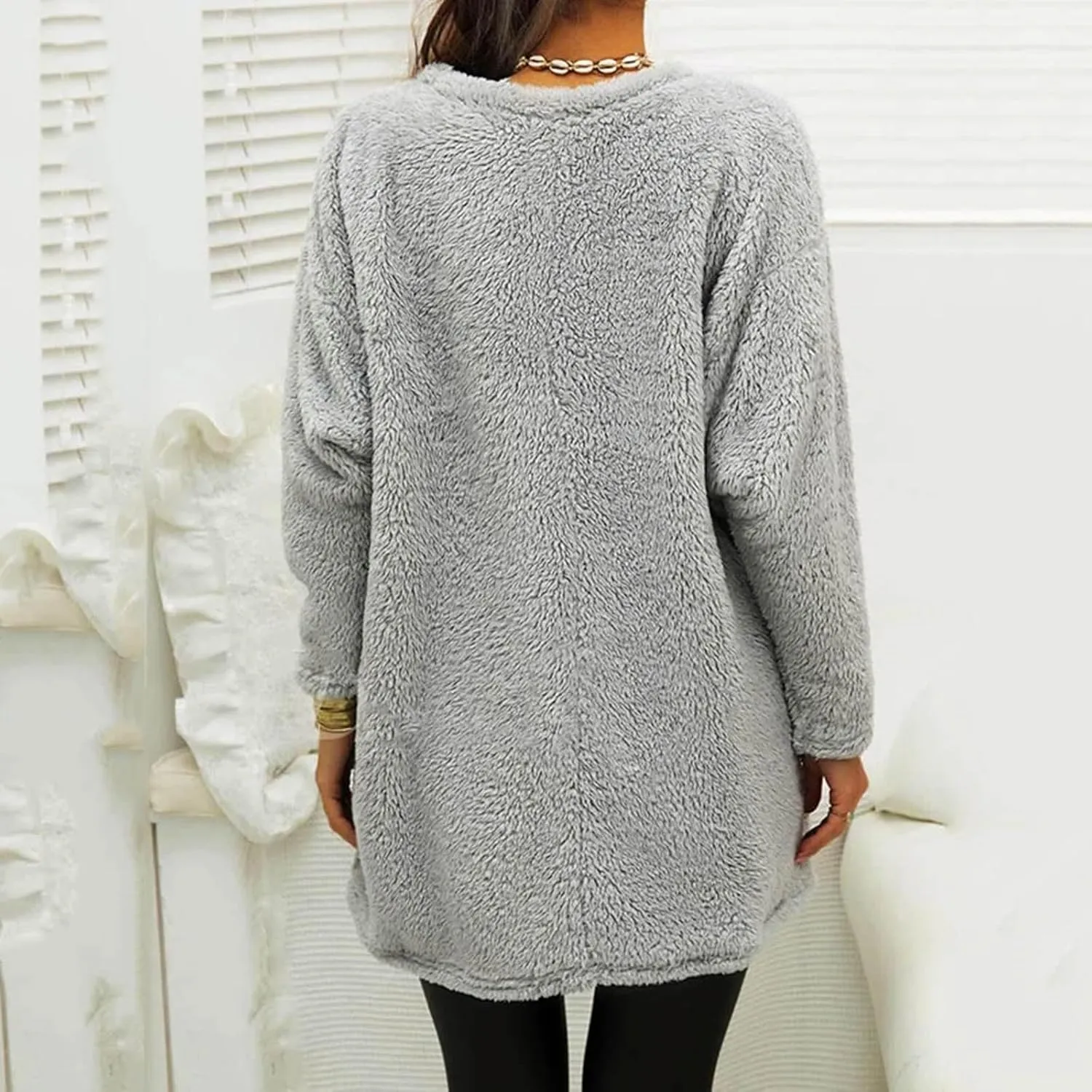 SHAOBGE Hoodies for Women Fleece Linend Warm Sweatshirt Hoodies Long Sleeve Tunic Pullover with Pockets Warm Winter Hoodies
