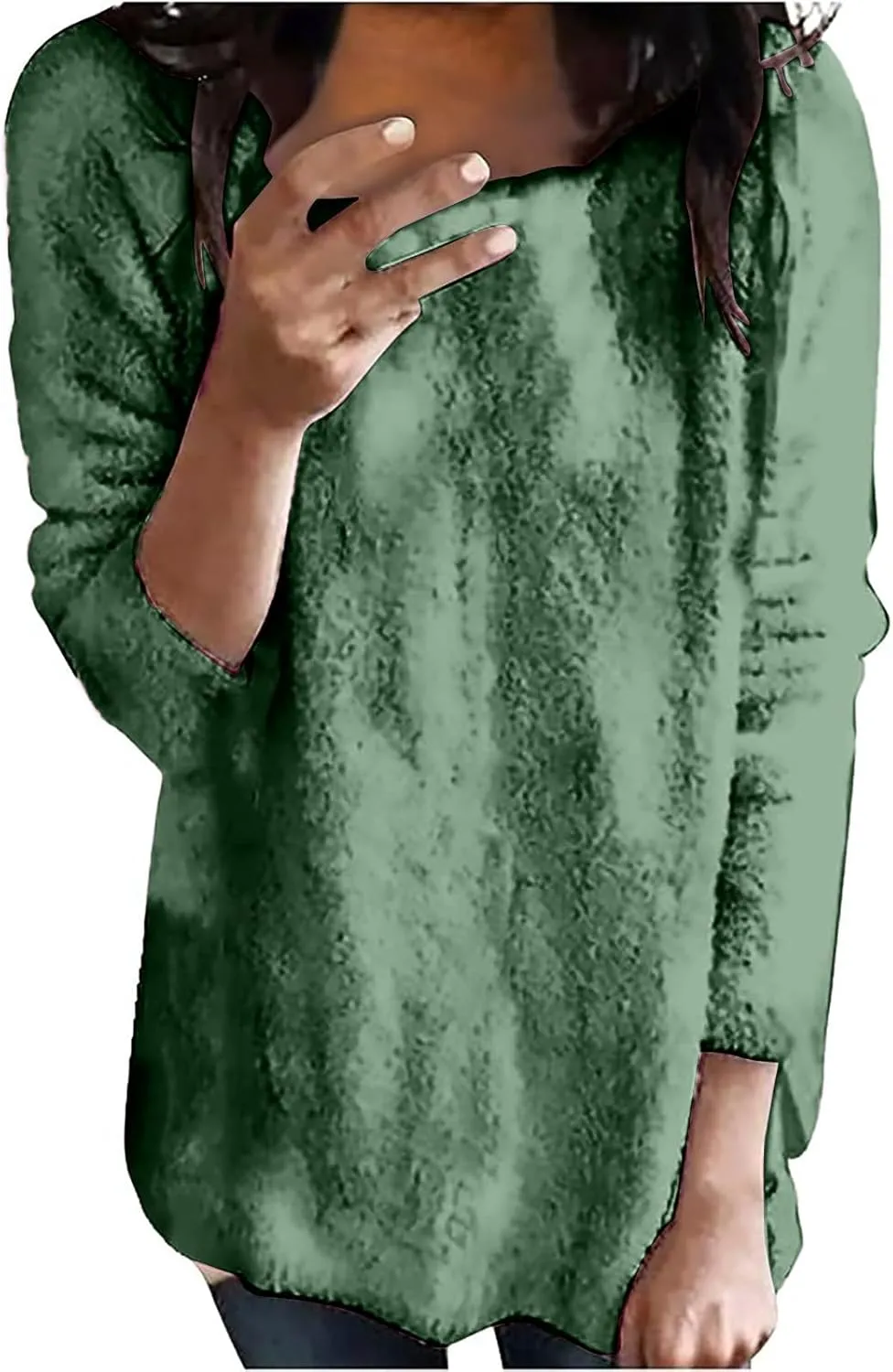SHAOBGE Hoodies for Women Fleece Linend Warm Sweatshirt Hoodies Long Sleeve Tunic Pullover with Pockets