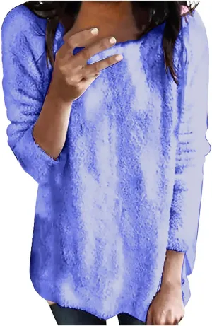 SHAOBGE Hoodies for Women Fleece Linend Warm Sweatshirt Hoodies Long Sleeve Tunic Pullover with Pockets