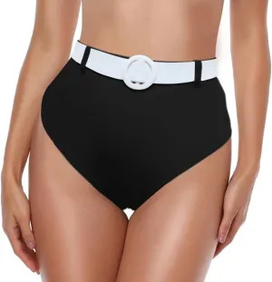 SherryDC Women's High Waisted V Cut Bikini Bottoms Twist Bathing Suit Swimsuit Bottoms