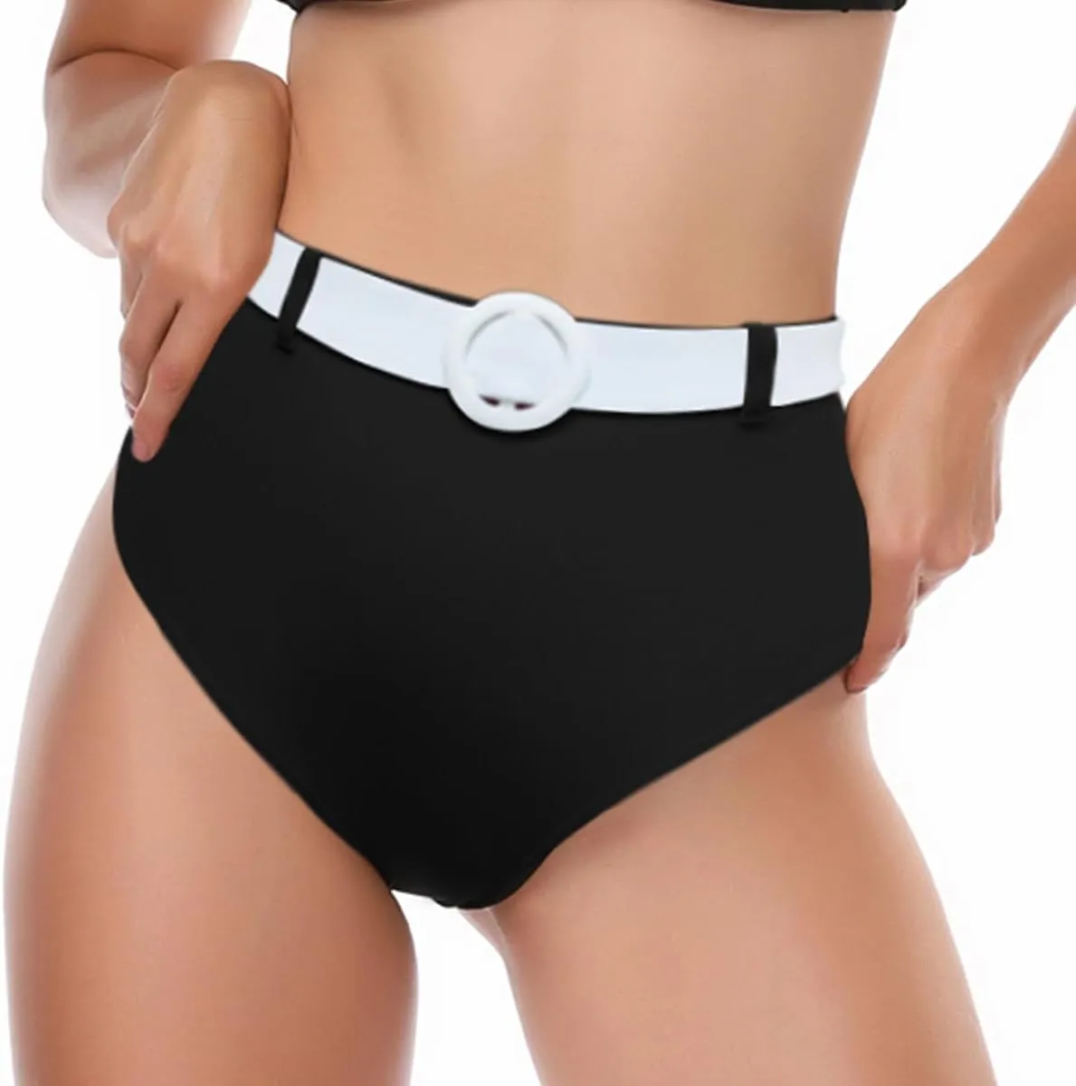 SherryDC Women's High Waisted V Cut Bikini Bottoms Twist Bathing Suit Swimsuit Bottoms